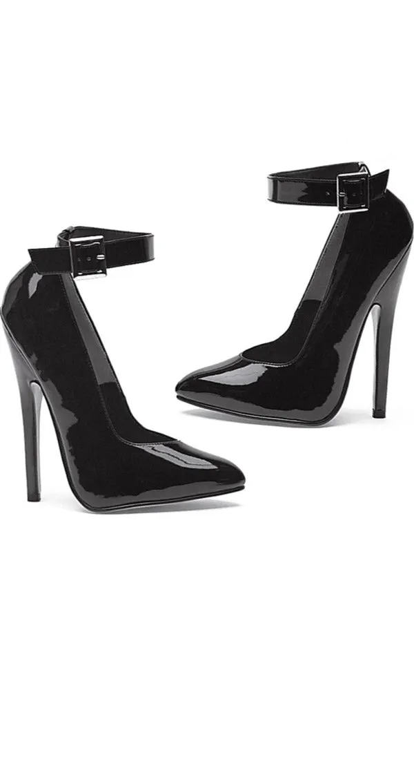 6" Heel Fetish Pump With Ankle Strap