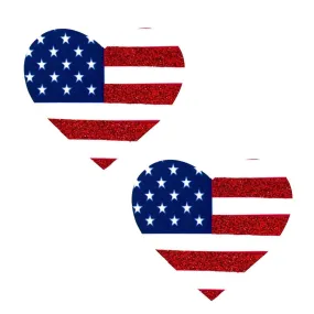 American Flag I Heart U Nipple Cover Pasties