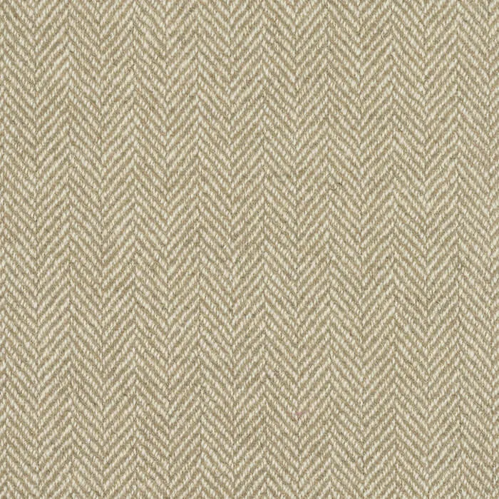 Astral Herringbone Pure New Wool Fabric | Limestone