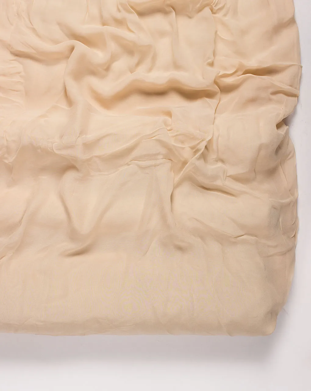 Beige Plain Viscose Georgette Fabric