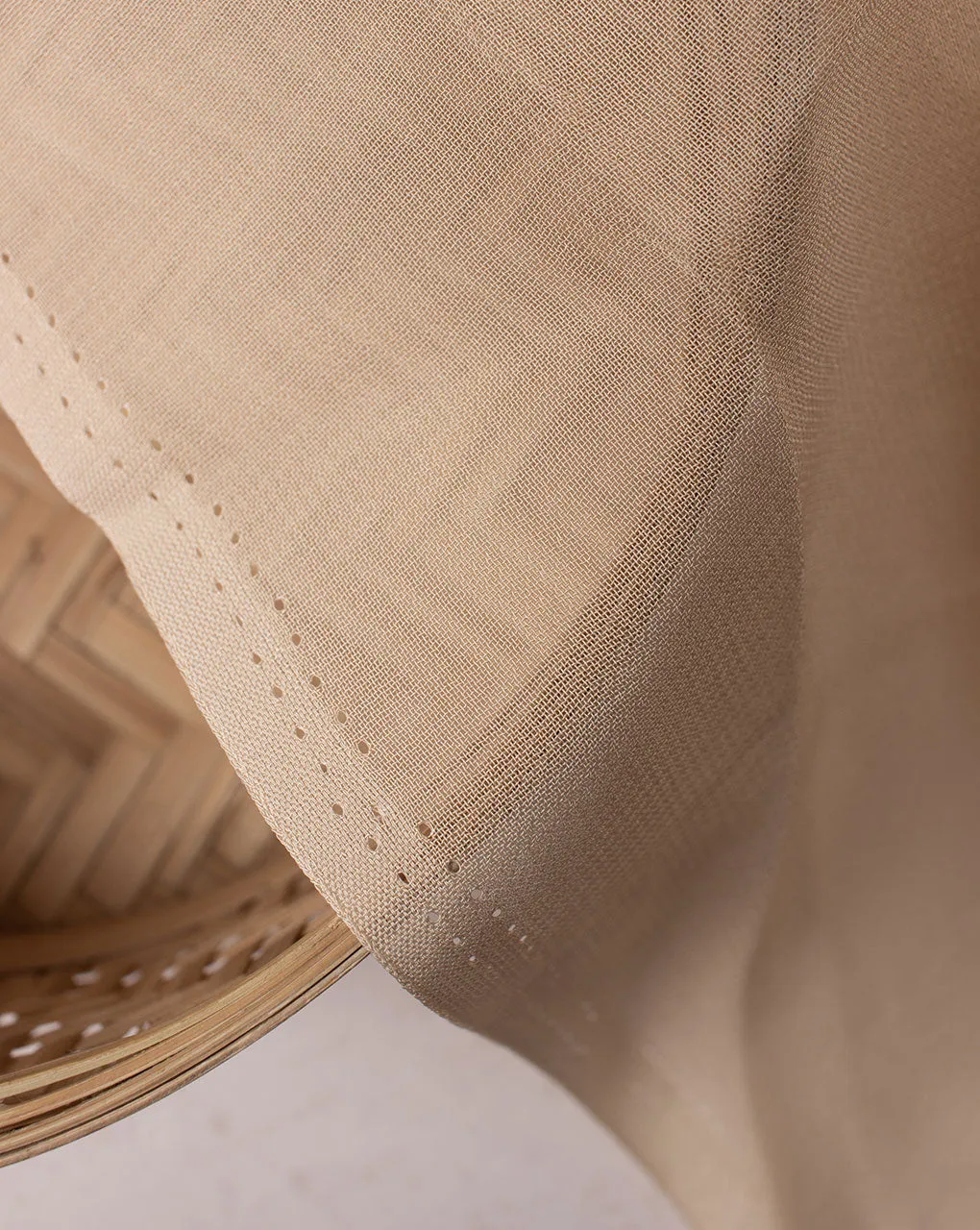 Beige Plain Viscose Georgette Fabric