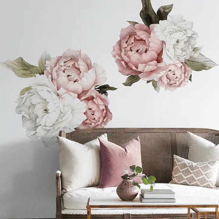 Blushing Peonies Wall Decal Set