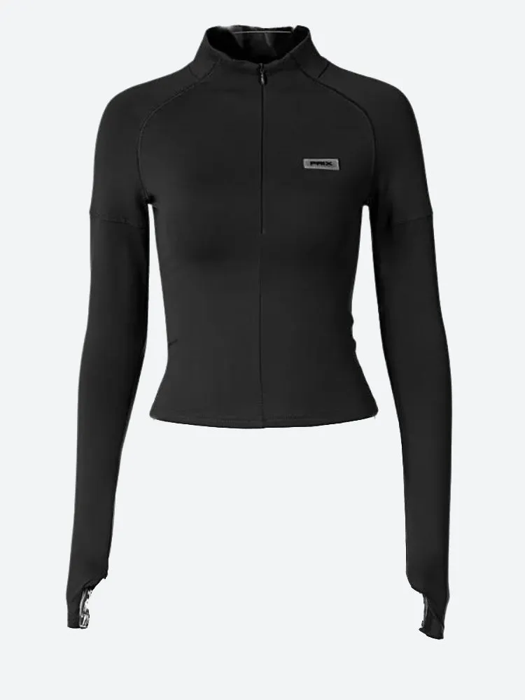 Bodycon Half Zip-Up Top