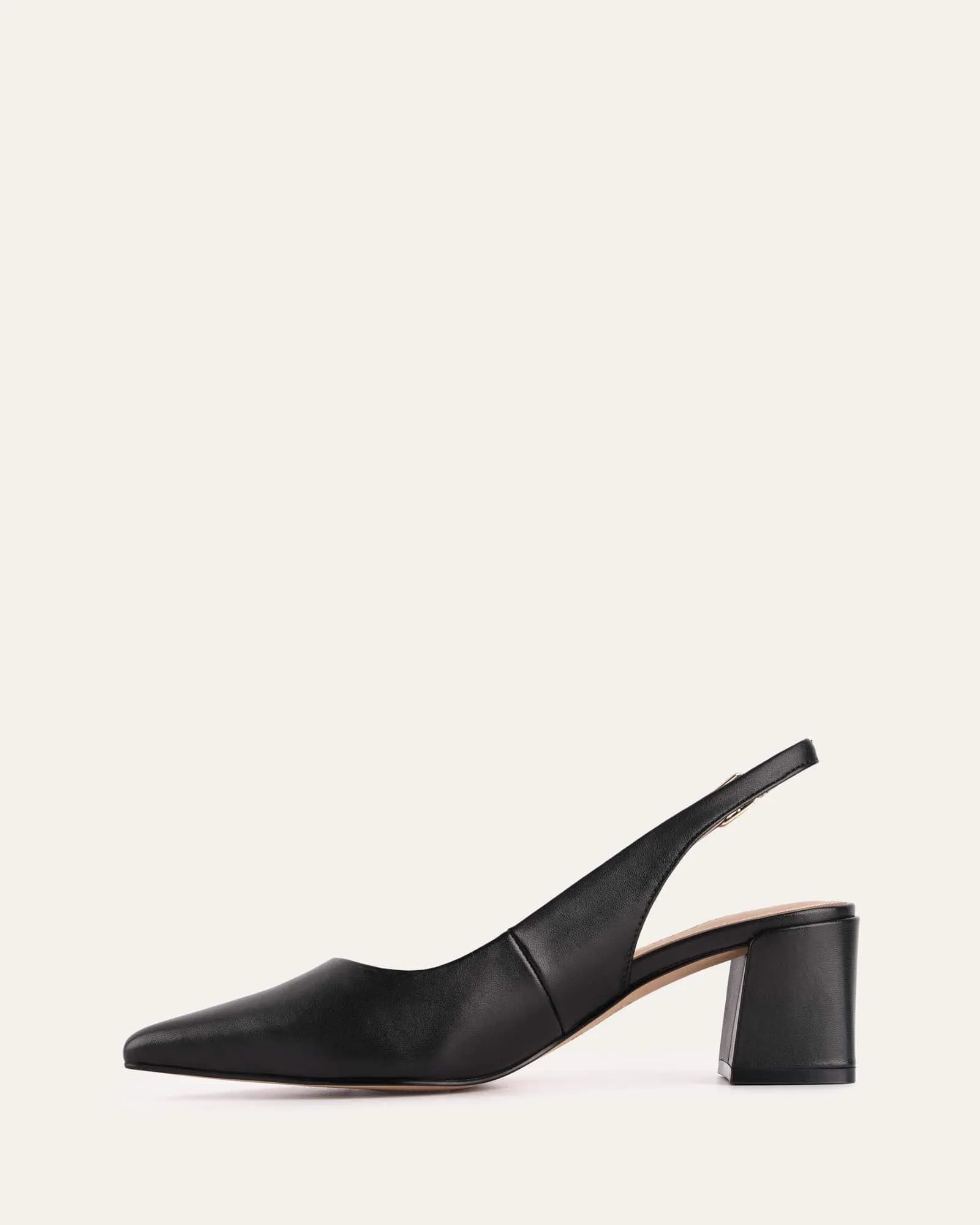 CARA LOW HEELS BLACK LEATHER