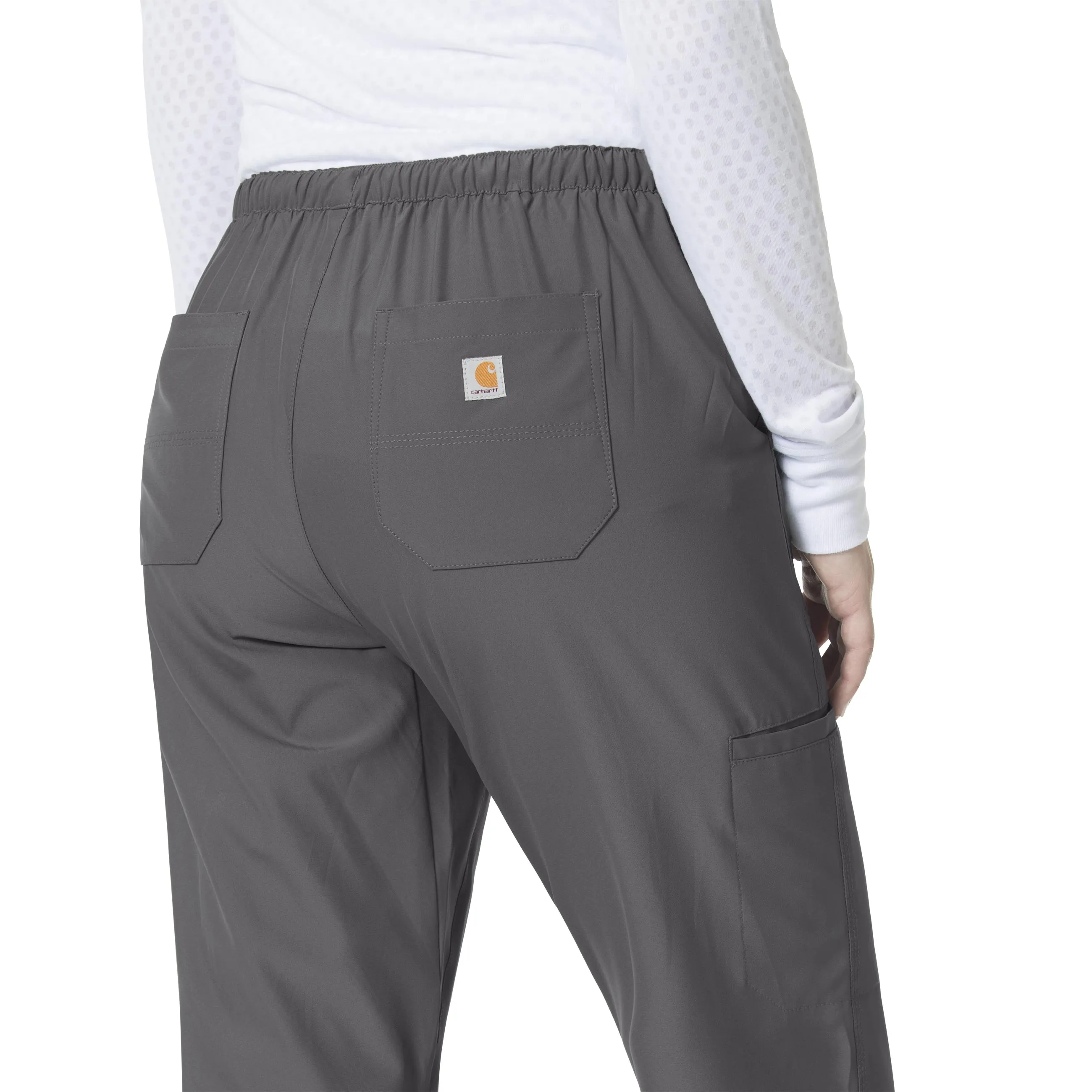 Carhartt Force Liberty Women's Flat Front Straight Leg Scrub Pant - Pewter