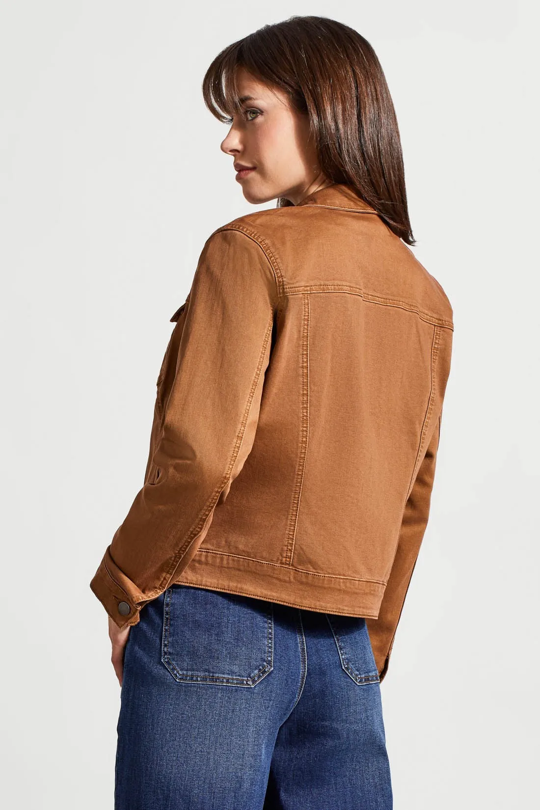 COMFORT STRETCH ZIP-UP JACKET-Walnut