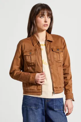 COMFORT STRETCH ZIP-UP JACKET-Walnut