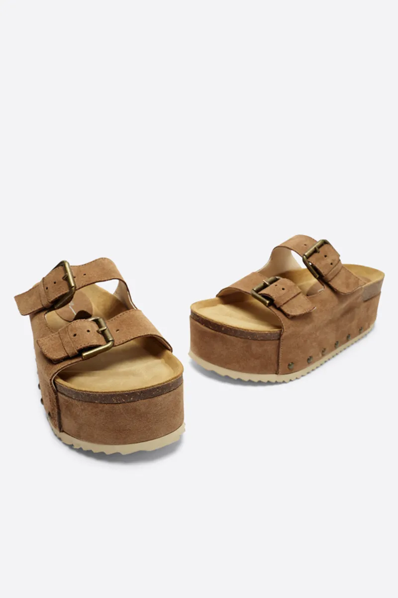 Cooper-2 Suede Platform Sandal