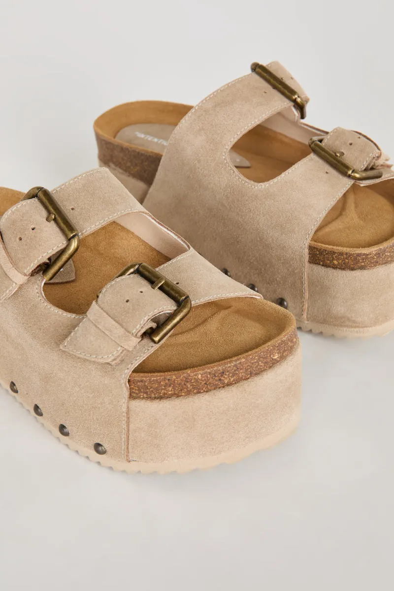 Cooper-2 Suede Platform Sandal