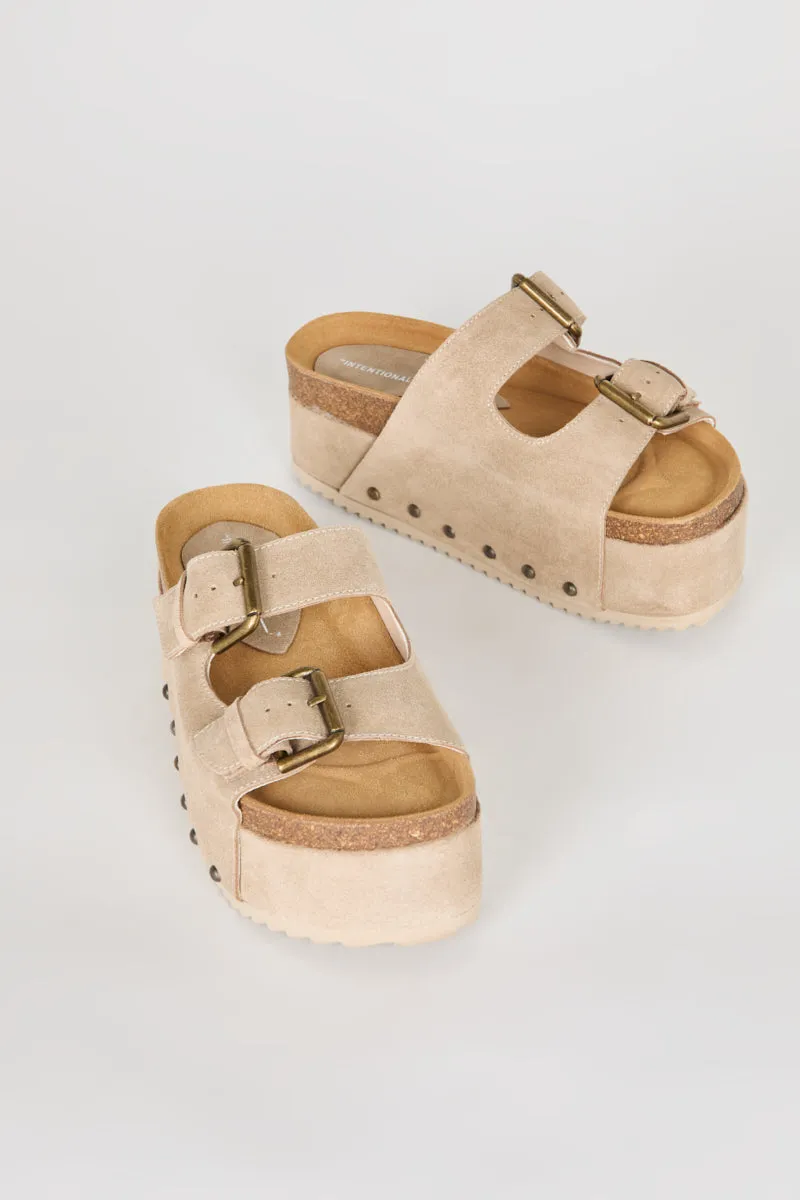 Cooper-2 Suede Platform Sandal