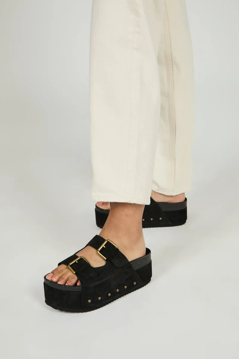 Cooper-2 Suede Platform Sandal