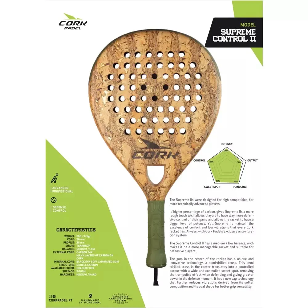 Cork Supreme Control 2 Padel Racket [WPG]