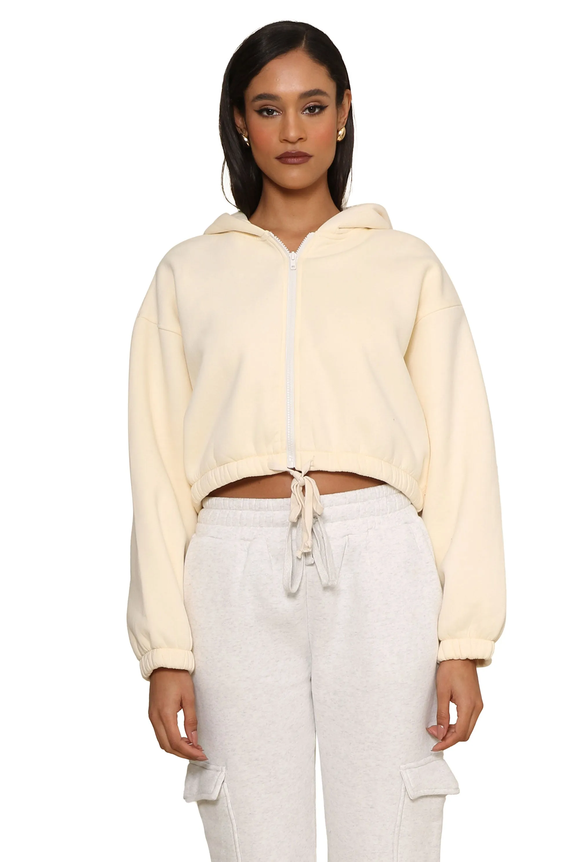 Cozy Nights Cropped Zip Up