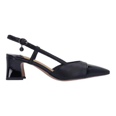 CYRENE-BLACK LEATHERETTE/PATENT| J Renee