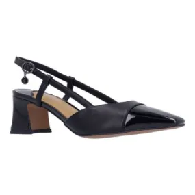 CYRENE-BLACK LEATHERETTE/PATENT| J Renee