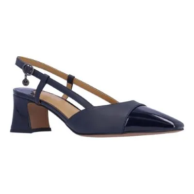 CYRENE-NAVY LEATHERETTE/PATENT| J Renee