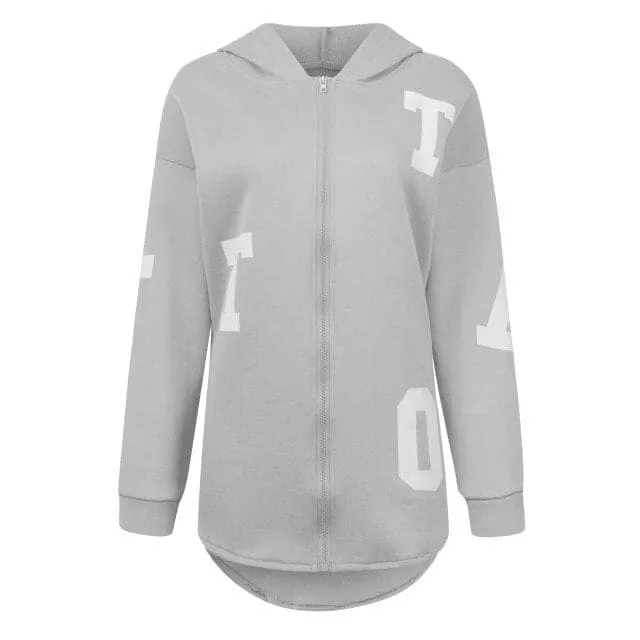 DressBetty - Streetwear Hoodies Y2K Aesthetic Winter ZIP UP Women Sweatshirt