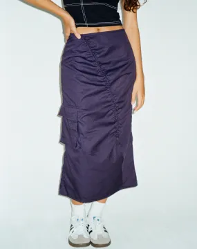 Enore Midi Skirt in Navy