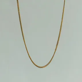 Everyday Petite Cuban Chain Necklace, Solid 18k Gold