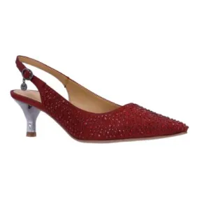 FERRYANNE-BURGUNDY SATIN/STONES | L'AMOUR DES PIEDS