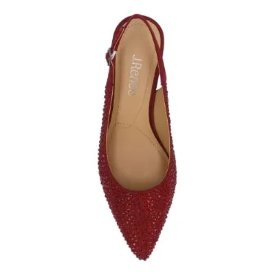 FERRYANNE-BURGUNDY SATIN/STONES | L'AMOUR DES PIEDS