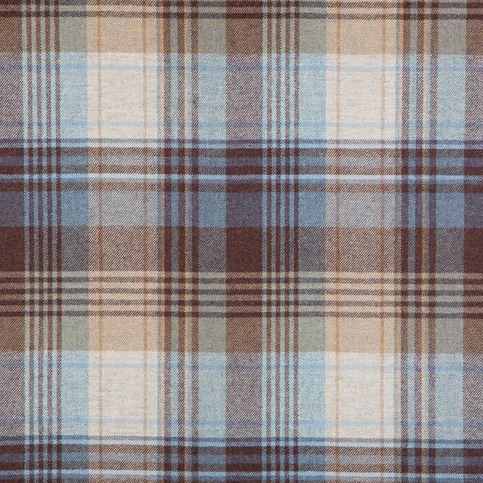 Glen Isla Lambswool Fabric | Denim