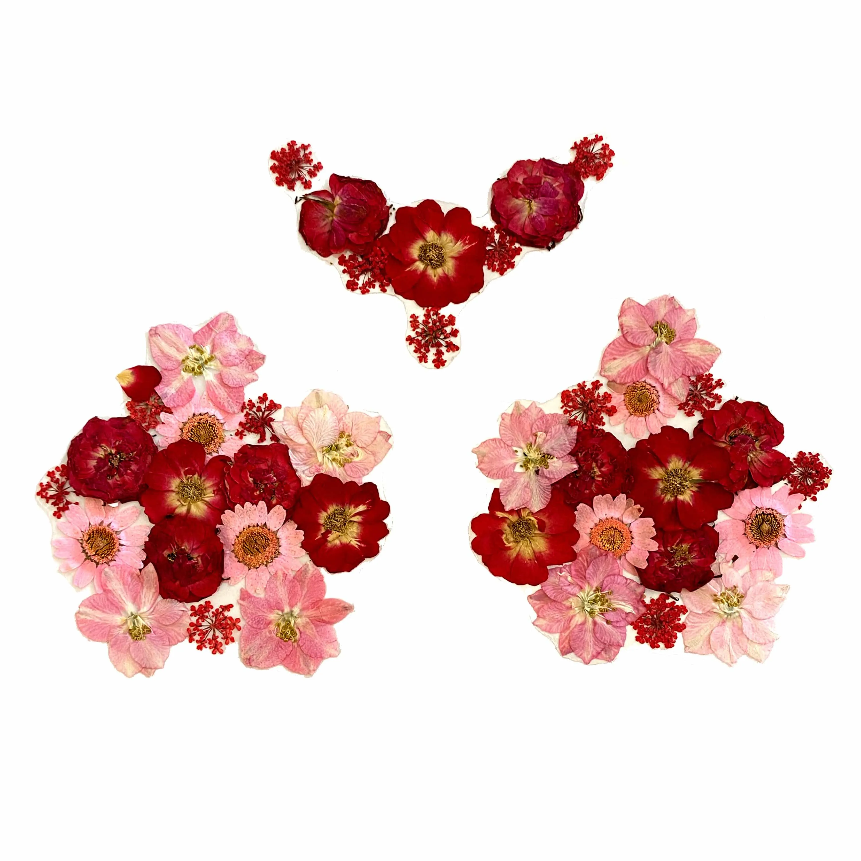 Harvest Moondancer Red Real Dried Pressed Flower Nipple Cover Pasties