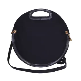 IL BISONTE  CASUAL WOMEN'S CIRCULAR HANDBAG IN BLACK TECHNICAL FABRIC