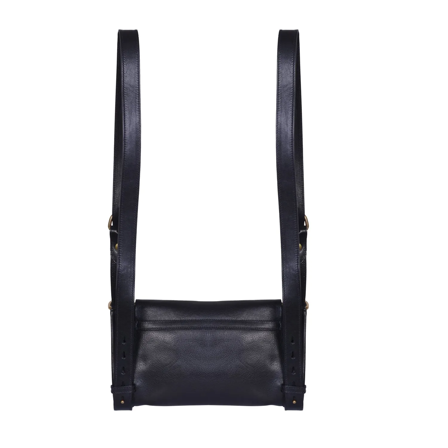 IL BISONTE ESCAPE WOMEN'S  BACKPACK  IN BLACK COWHIDE LEATHER