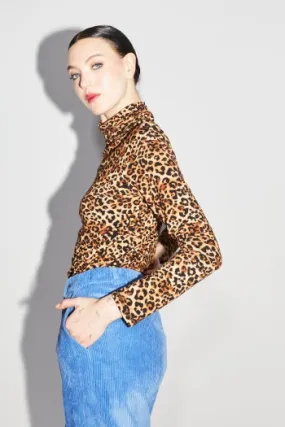 Imprevu Leopard Print Barbara Turtle Neck