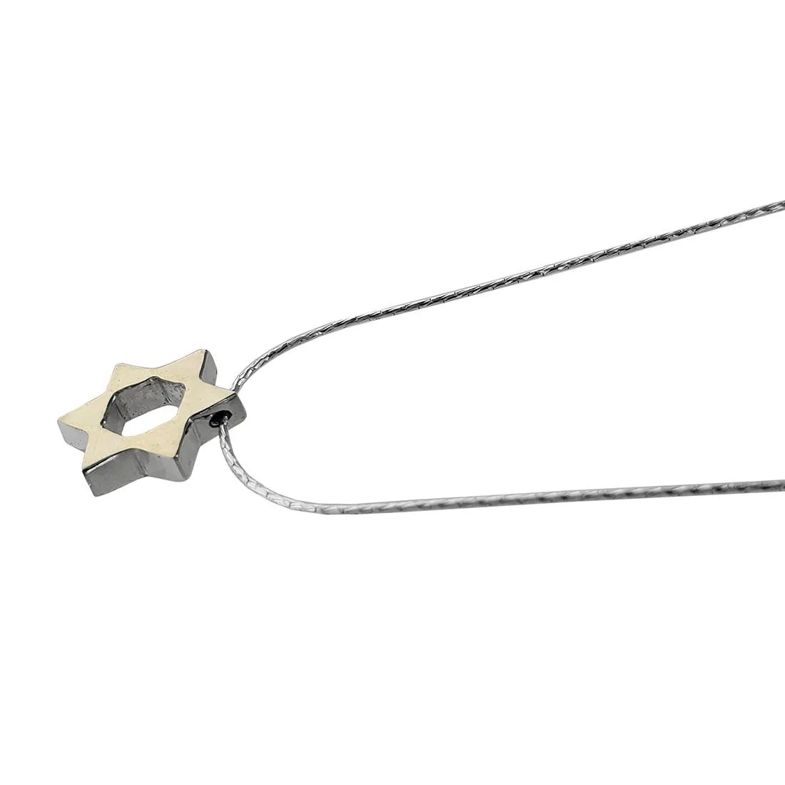 Israeli Artisan Golden Star Of David Necklace