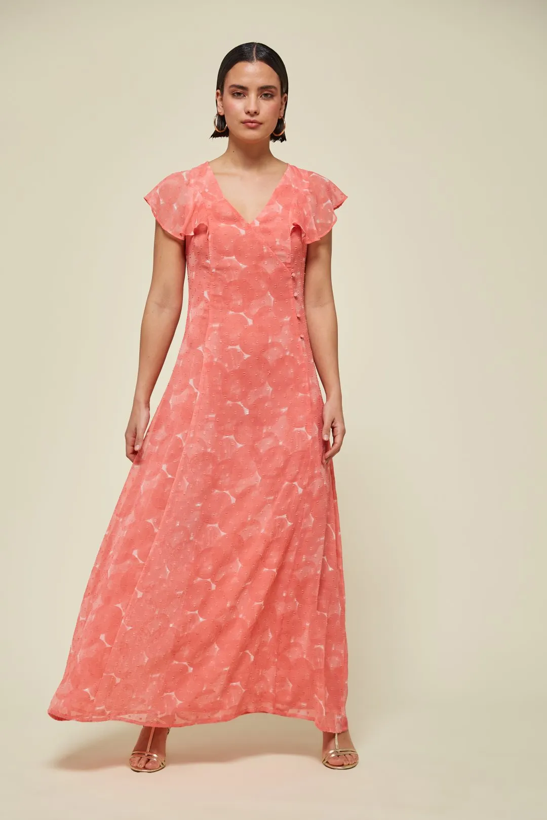 Md'M Andrews Coral Dress