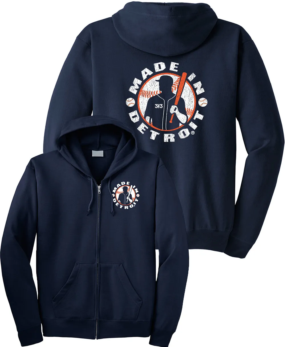 MID Baseball Navy Zip-Up