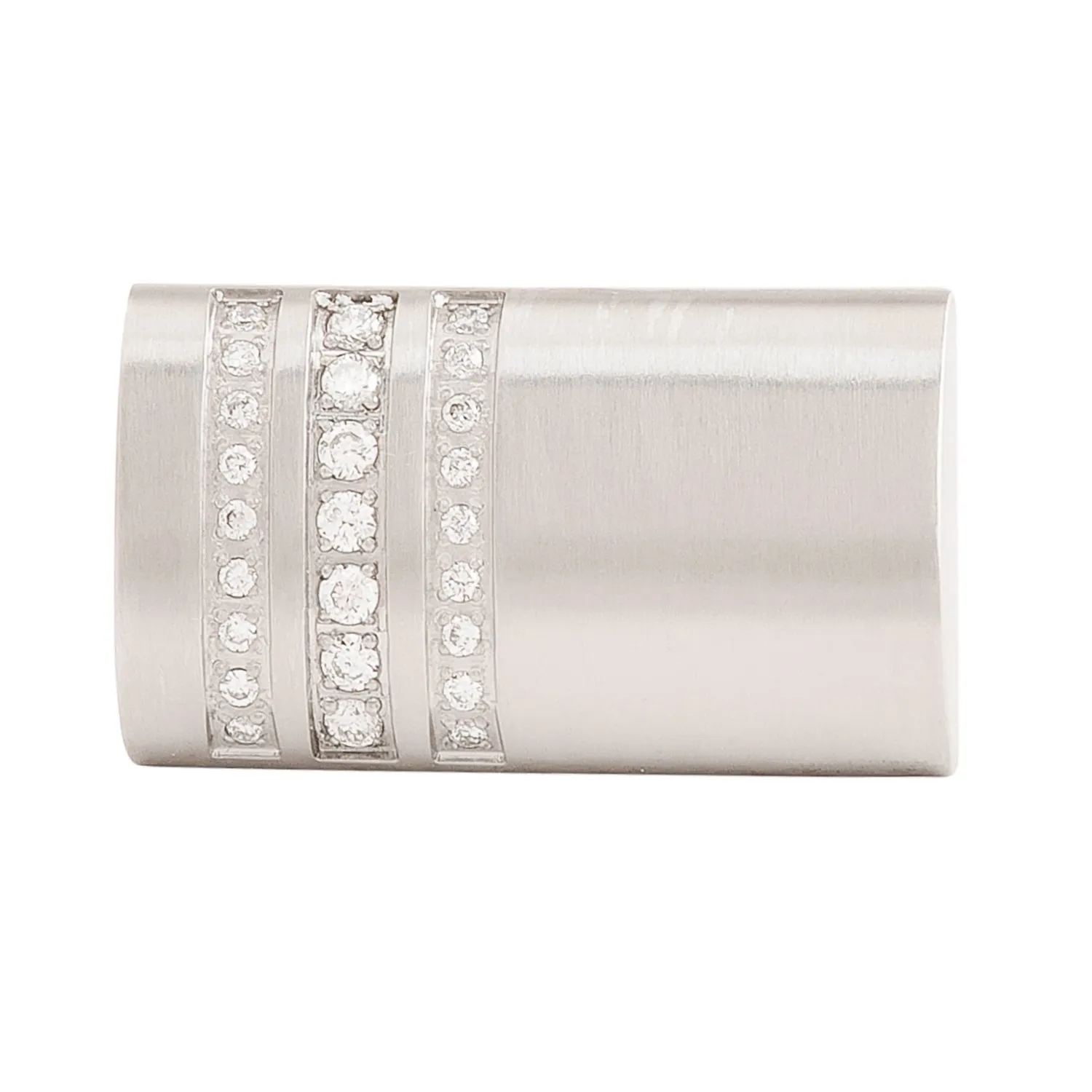 Montblanc Rectangular Stainless Steel Diamond Cufflinks