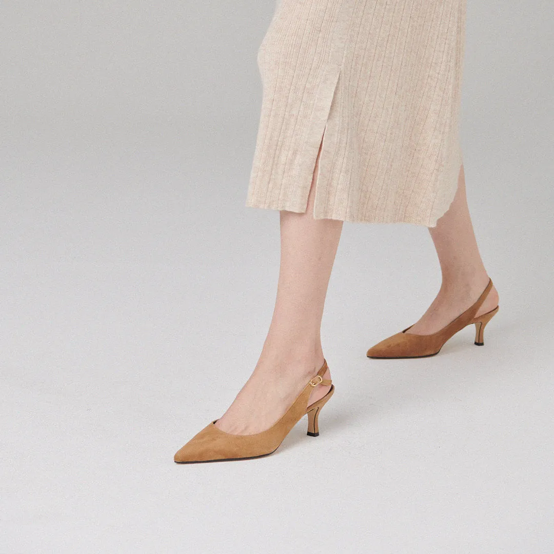 NAMU - suede slingback pump