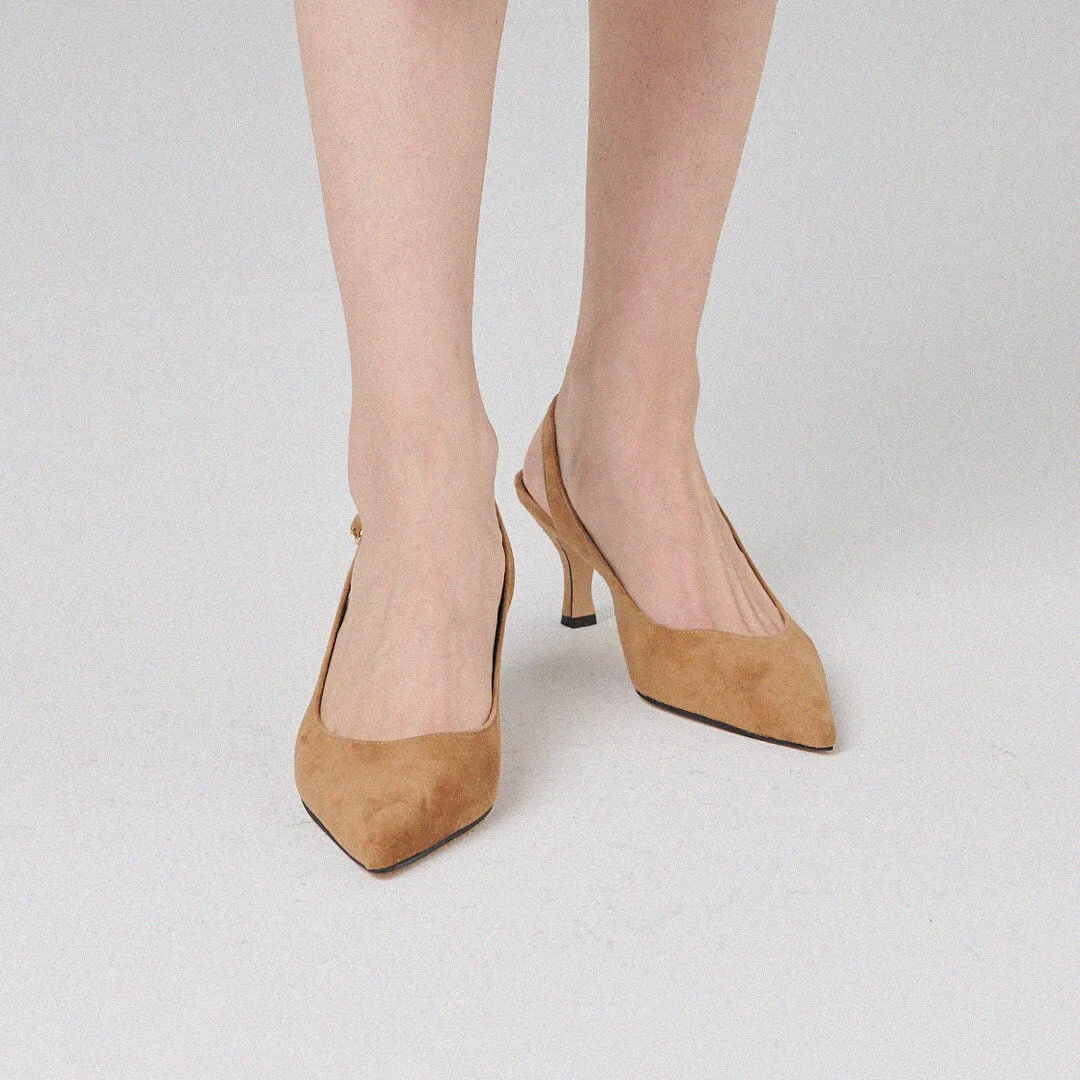 NAMU - suede slingback pump