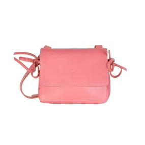 NEW IL BISONTE WOMEN'S SOFFIETTO COLLECTION CROSSBODY BAG IN PINK LEATHER