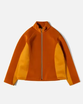 Panelled Zip Up - Tangerine