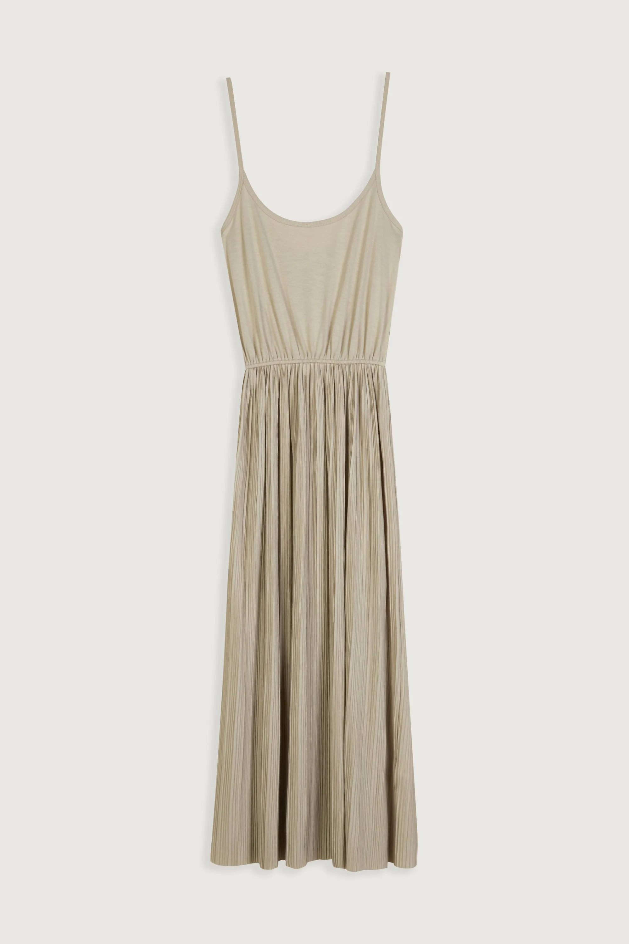 PLEATED MIDI DRESS