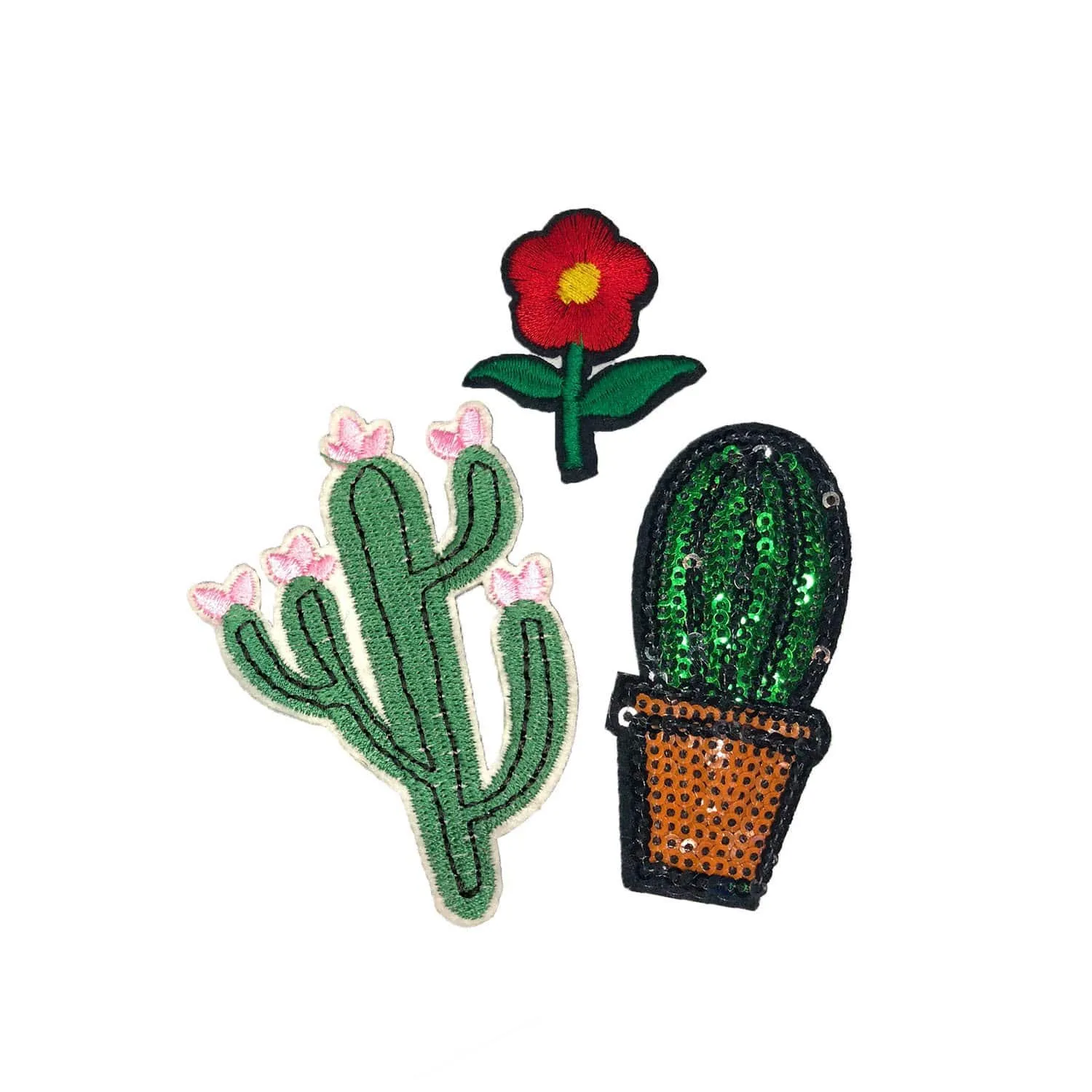 Pretty Prickly Iron-On Patchette and Sticker Pack