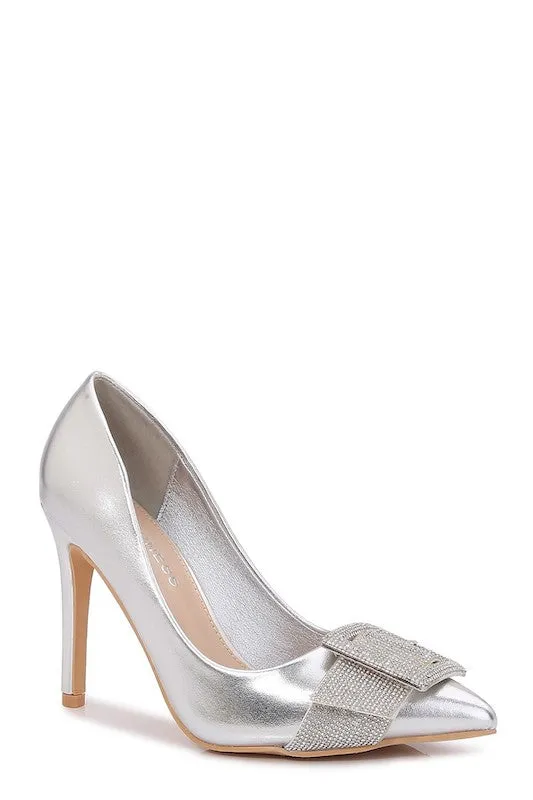 Silver Detail Pump Heel