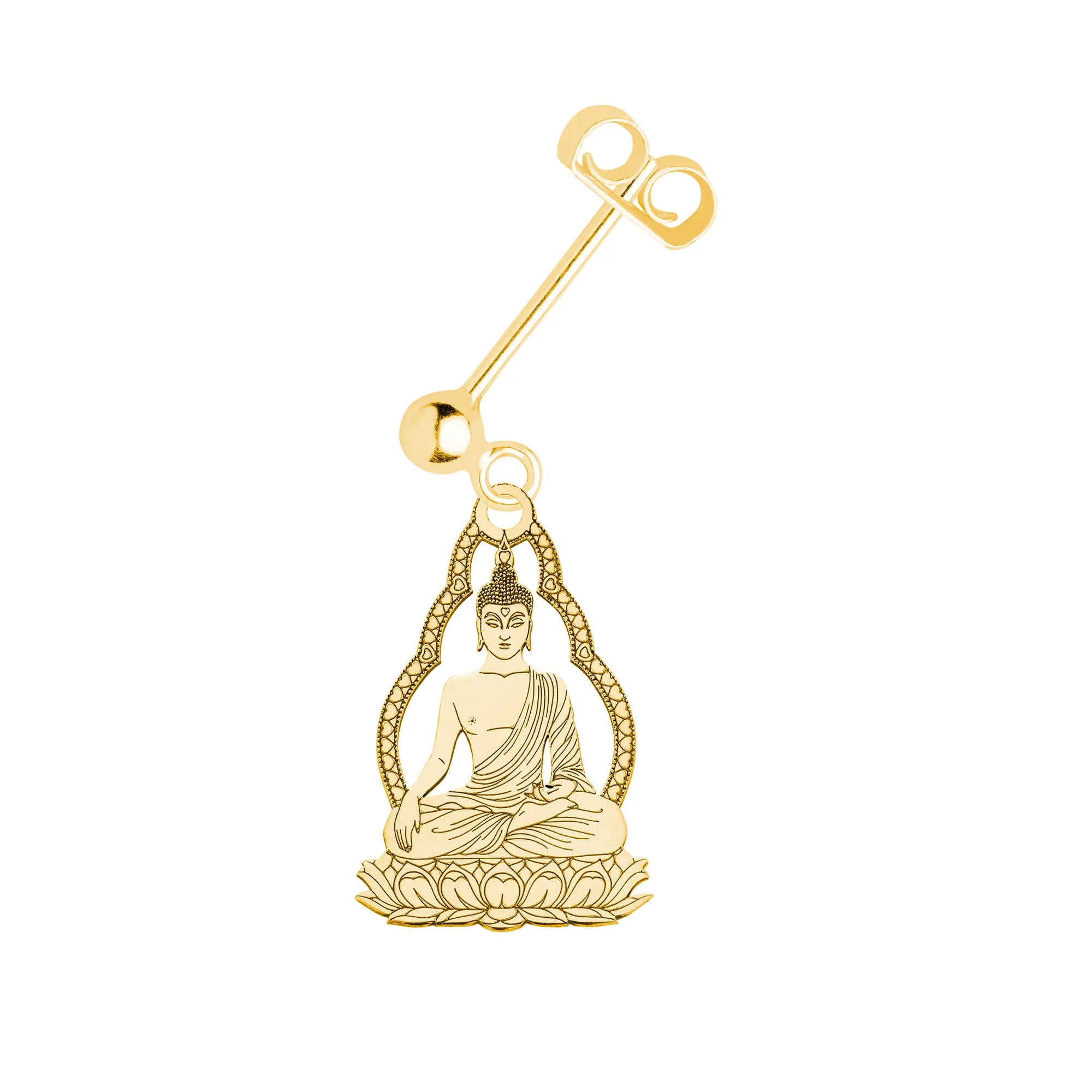 Sitting Buddha Single Earring