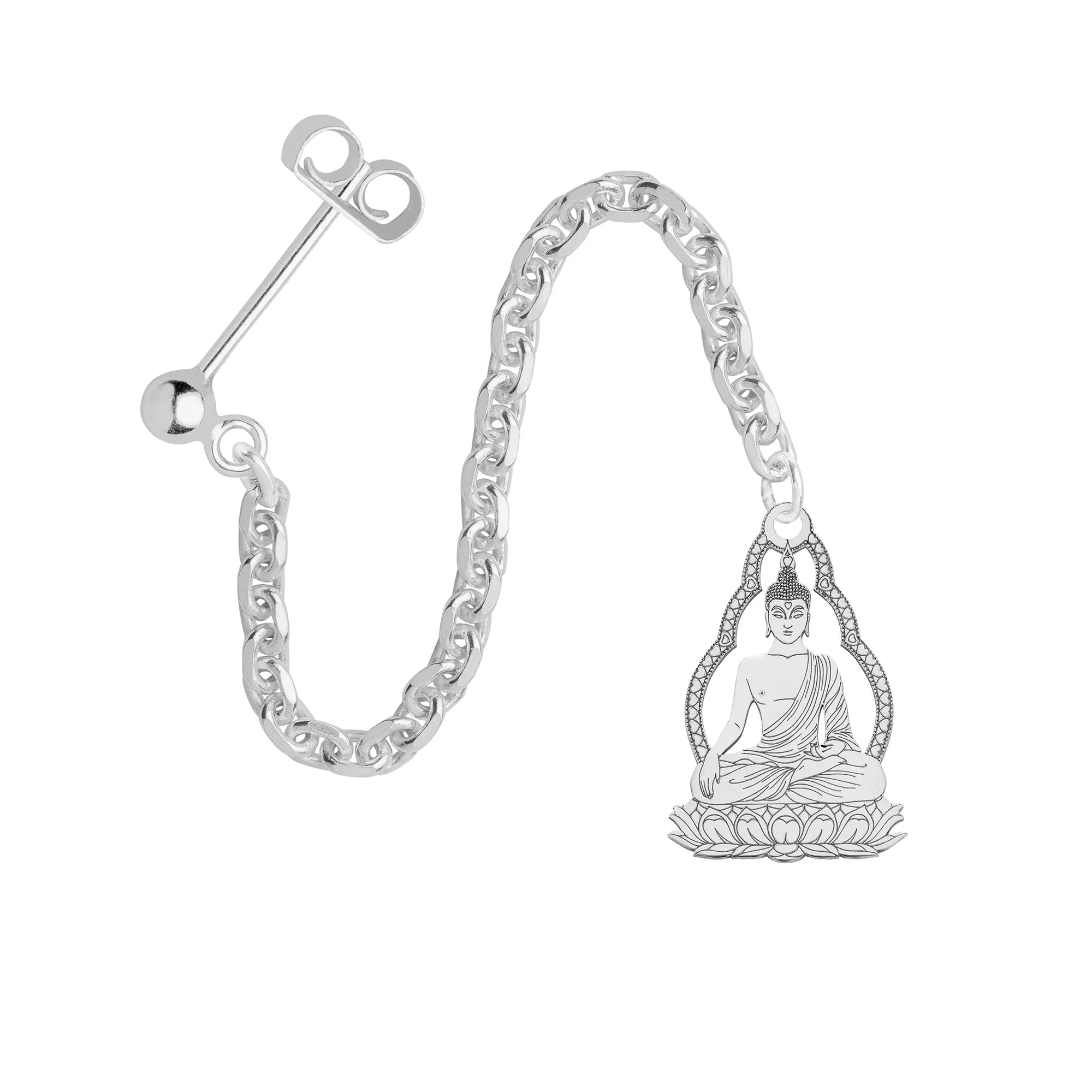 Sitting Buddha Single Earring