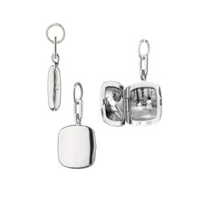 Slim Cushion "Viv" Sterling Silver Locket Charm