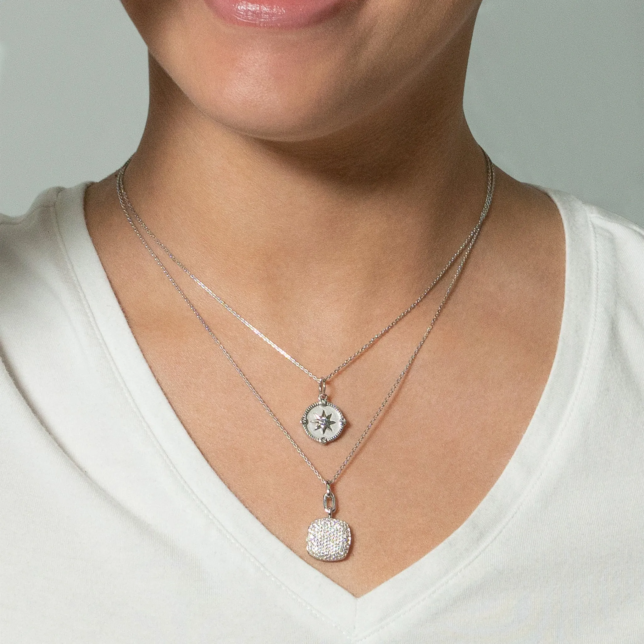 Slim "Rae" Sterling Silver Locket Necklace