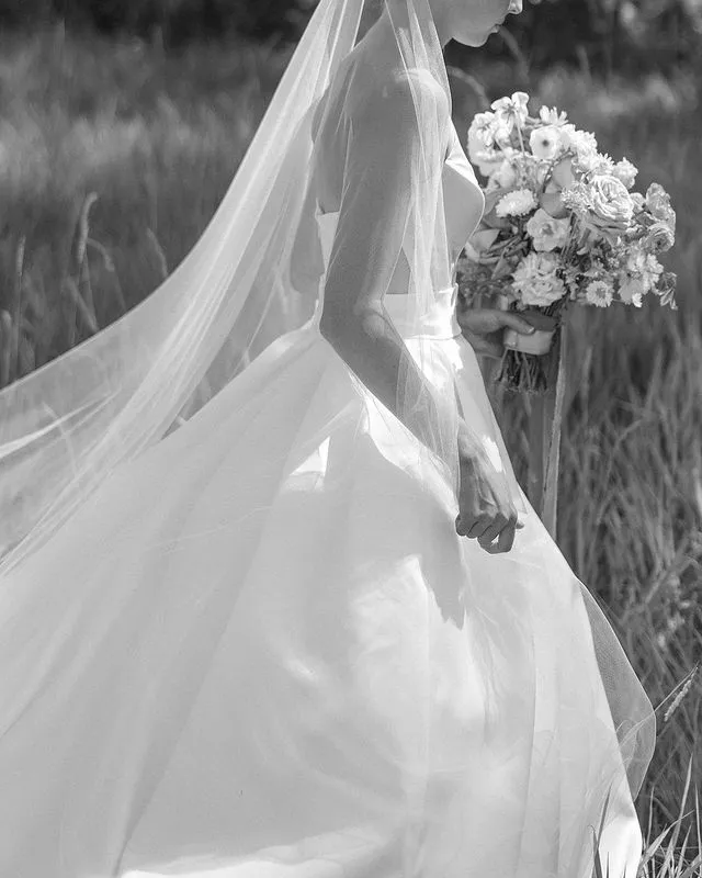 TALITHA | Modern Long Wedding Veil