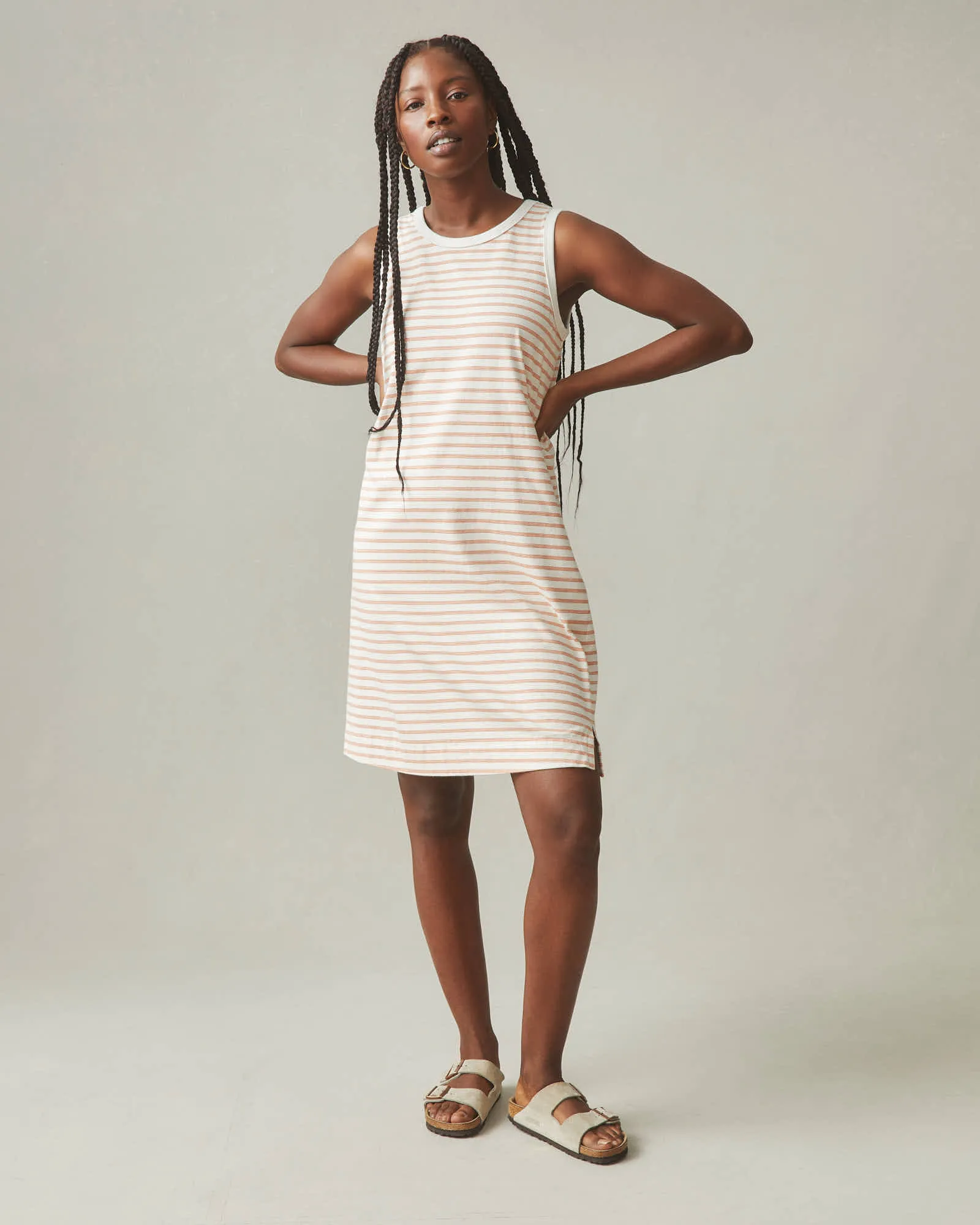 Tank Dress - Cork Stripe