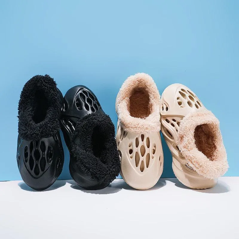 Warm Furry EVA Slippers – Unisex Anti-Wear & Breathable