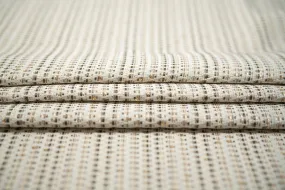 White and Gold Weave Metallic Brocade Fabric | Blue Moon Fabrics