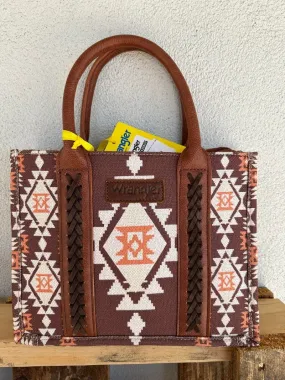 Wrangler Southwestern Print Small Crossbody/Tote Coffee